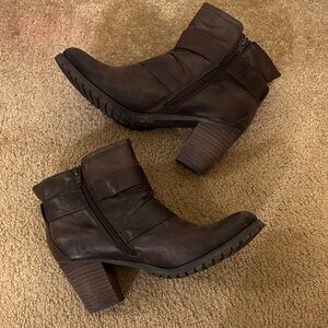 BareTraps Dark Brown Ankle Booties